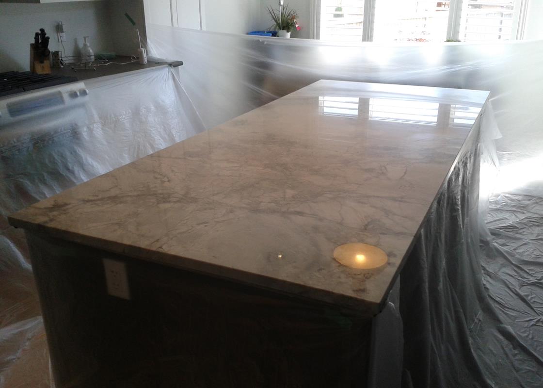 Before: The natural light coming into the room was so bright, your eyes would have to look away and the owners could not enjoy their cherished marble purchase.